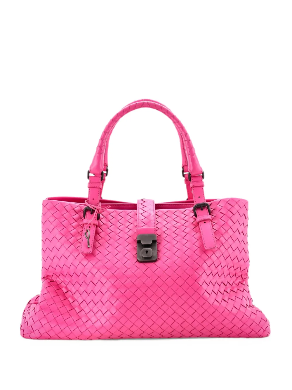 Bottega Veneta Pre-Owned Roma Bag Intrecciato Nappa Medium tote bag - Pink