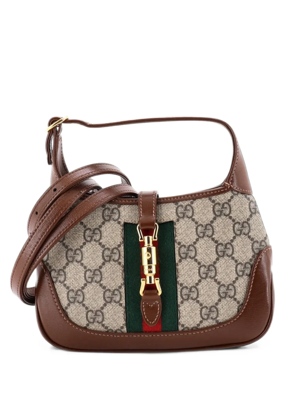 Gucci Pre-Owned Jackie 1961 GG Coated Canvas Mini hobo bag - Marrone