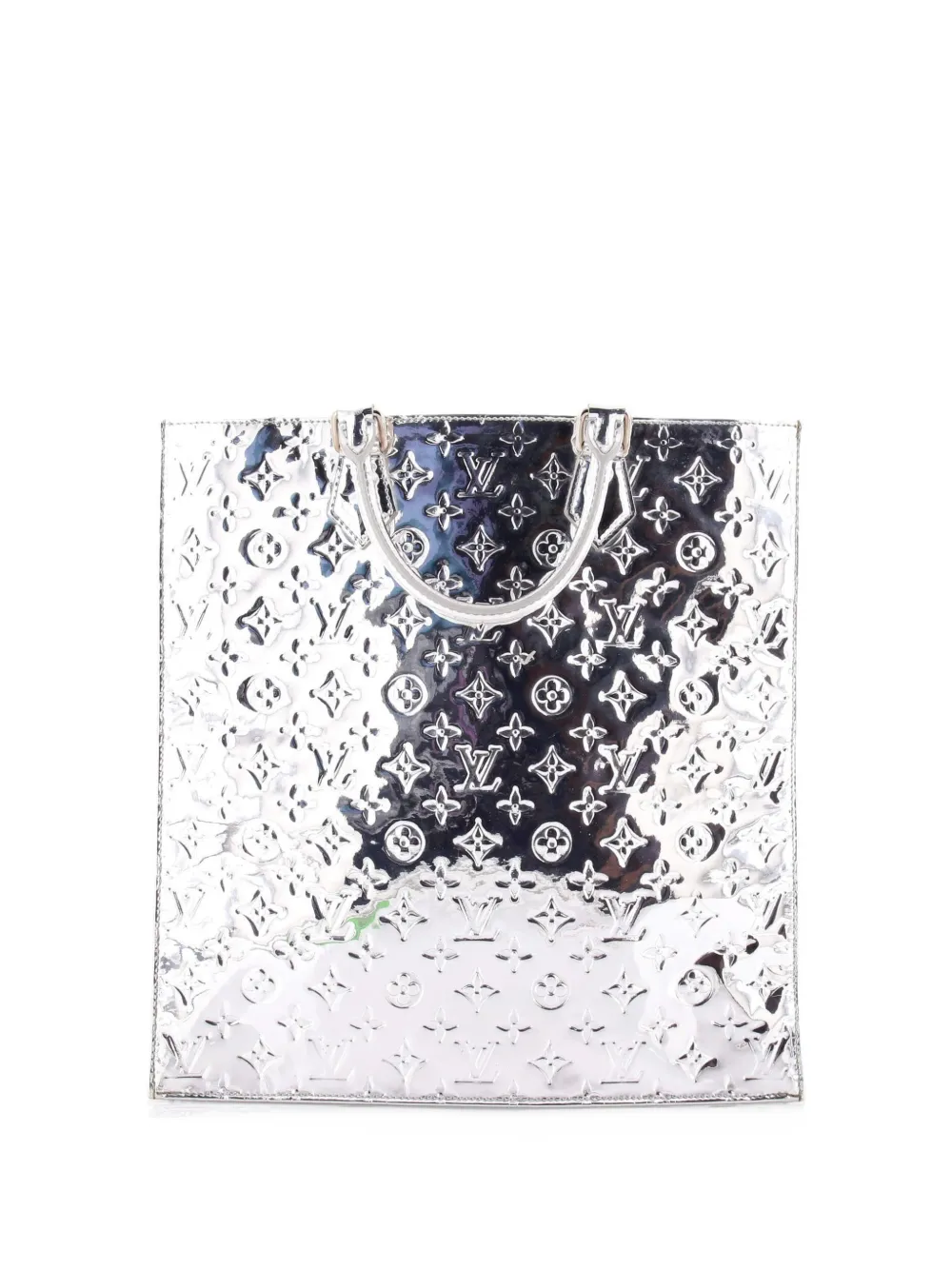Small Saddle Pvc Louis Vuitton Pre-Owned Sac Plat Bag Monogram Miroir PVC Tote Bag ...