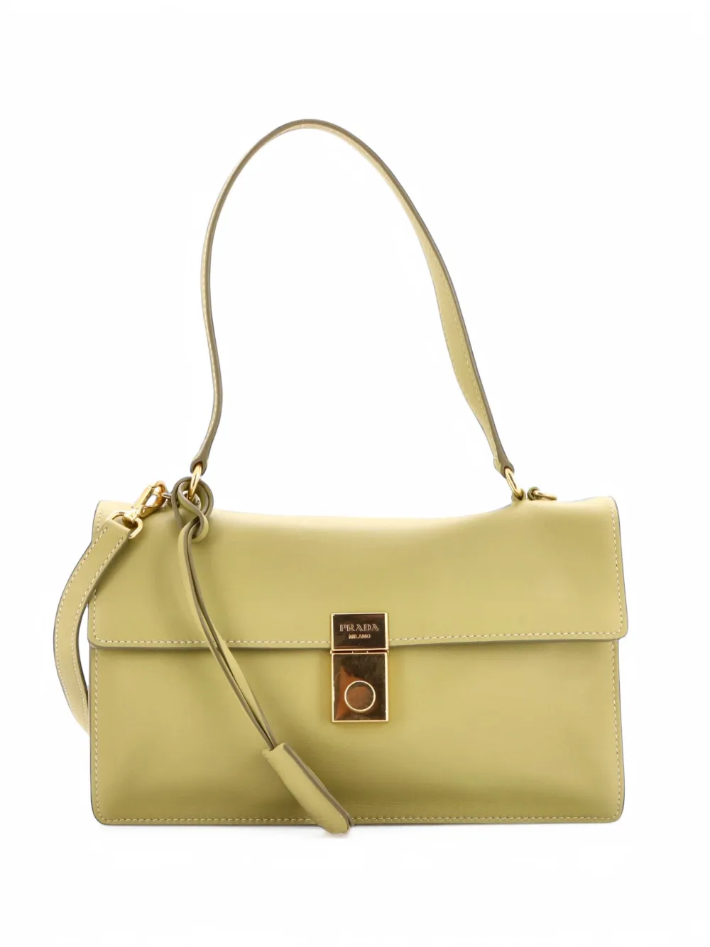 Prada Pre-Owned Soft Sound Convertible Leather Medium shoulder bag - Verde