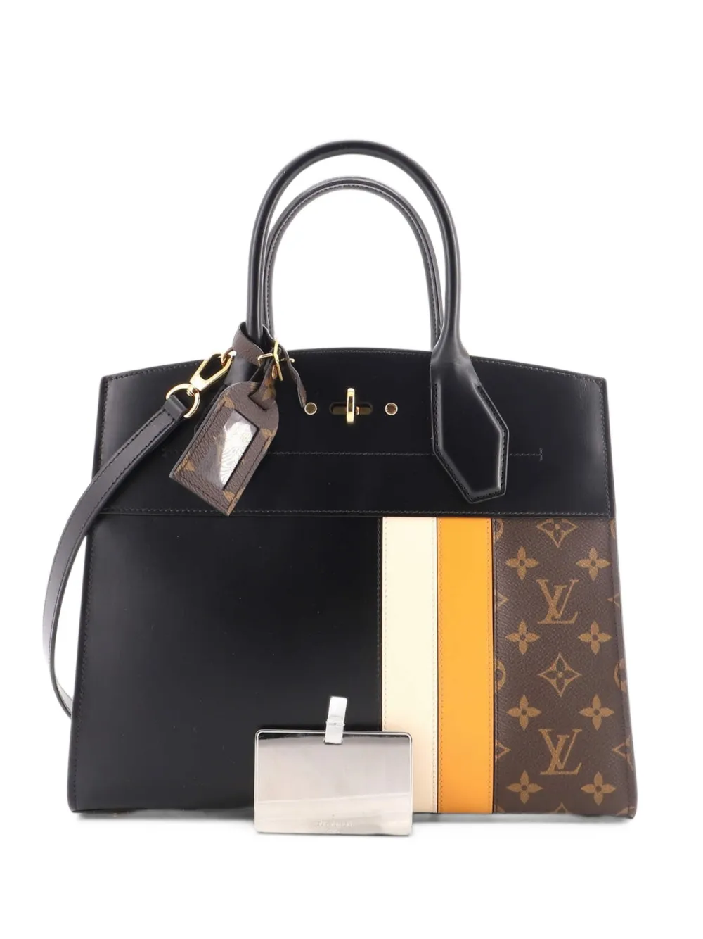 Louis Vuitton Pre-Owned City Steamer Handbag Limited Edition Monogram Canvas and Leather MM satchel - Black