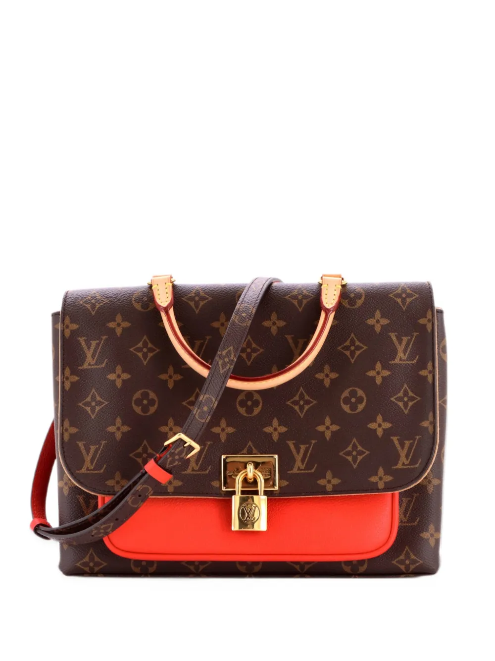 Louis Vuitton Pre-Owned Marignan Handbag Monogram Canvas with Leather shoulder bag - Brown