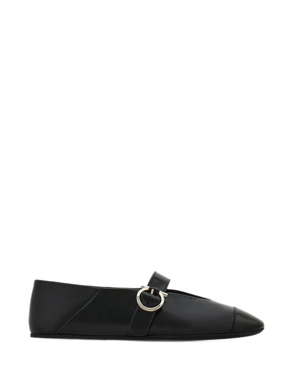 Ferragamo Gancini buckle ballet flats - Nero