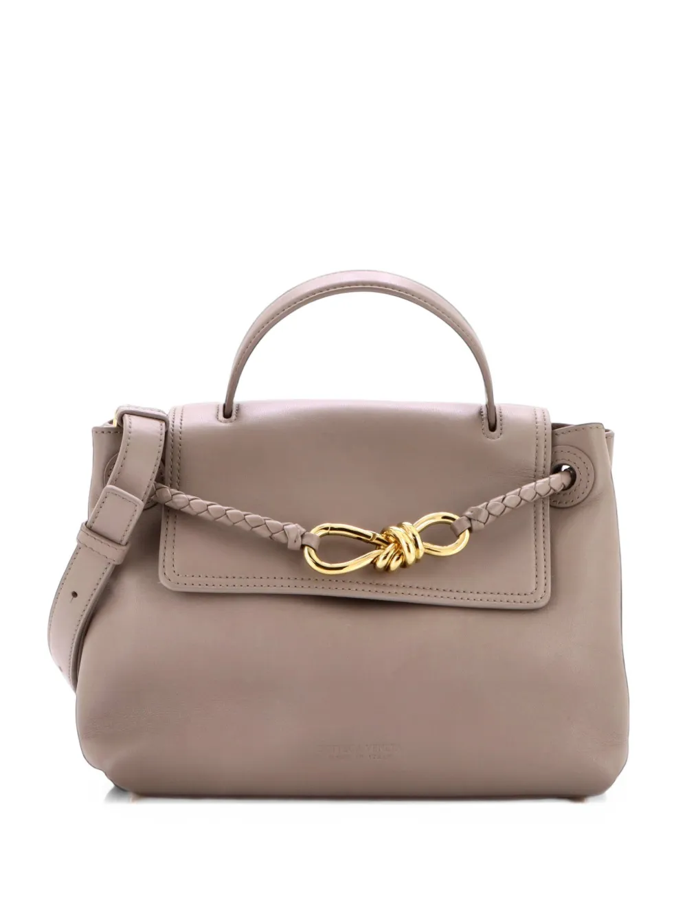 Bottega Veneta Pre-Owned Ciao Ciao Top Handle Bag Leather with Intrecciato Detail Small satchel - Grey