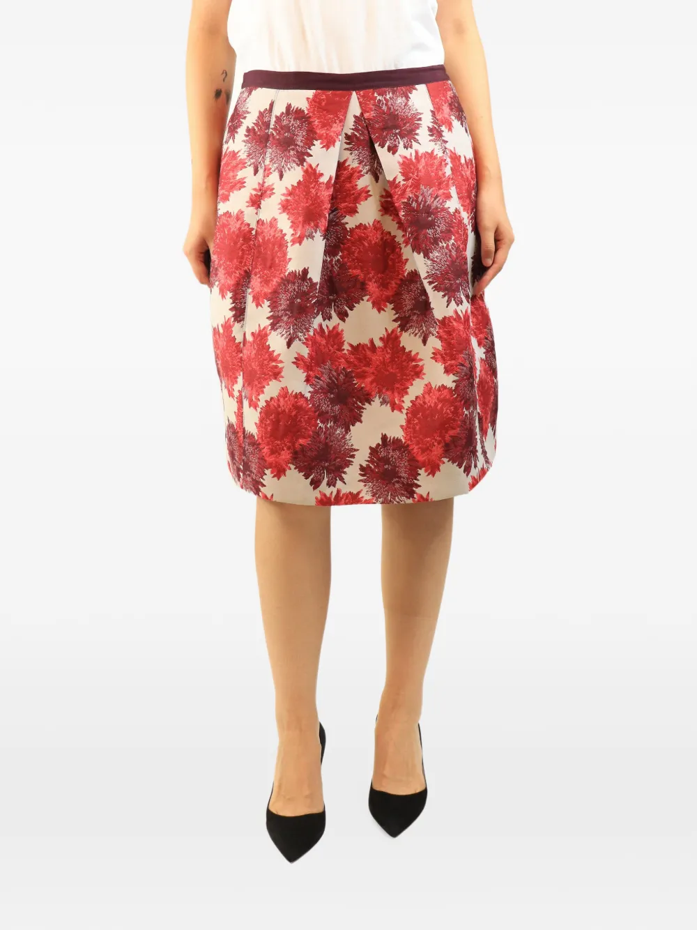 Weekend Max Mara floral-jacquard mini skirt - Toni neutri