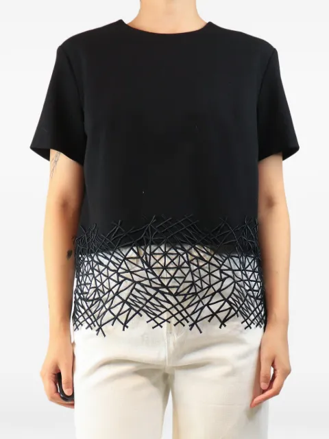 Christopher Kane embroidered-detail short-sleeve top