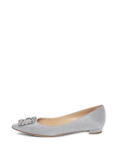Manolo Blahnik flats Hangisflat con glitter