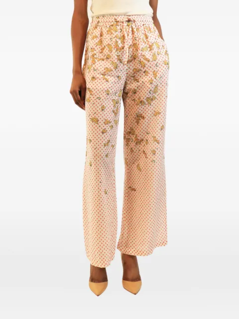 Donde Esteban Pajaritos Y Rosas wide-leg trousers