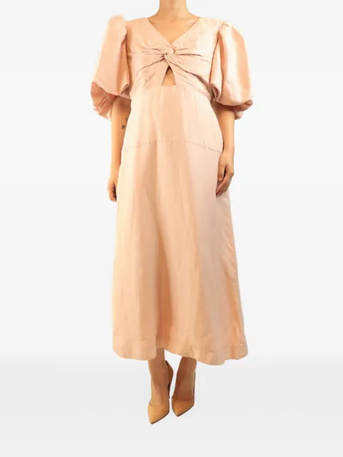 Aje robe mi-longue à manches bouffantes