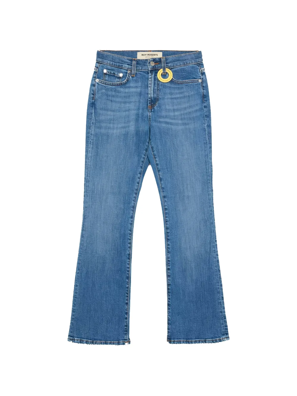 Roy Rogers faded flared-leg jeans - Blu