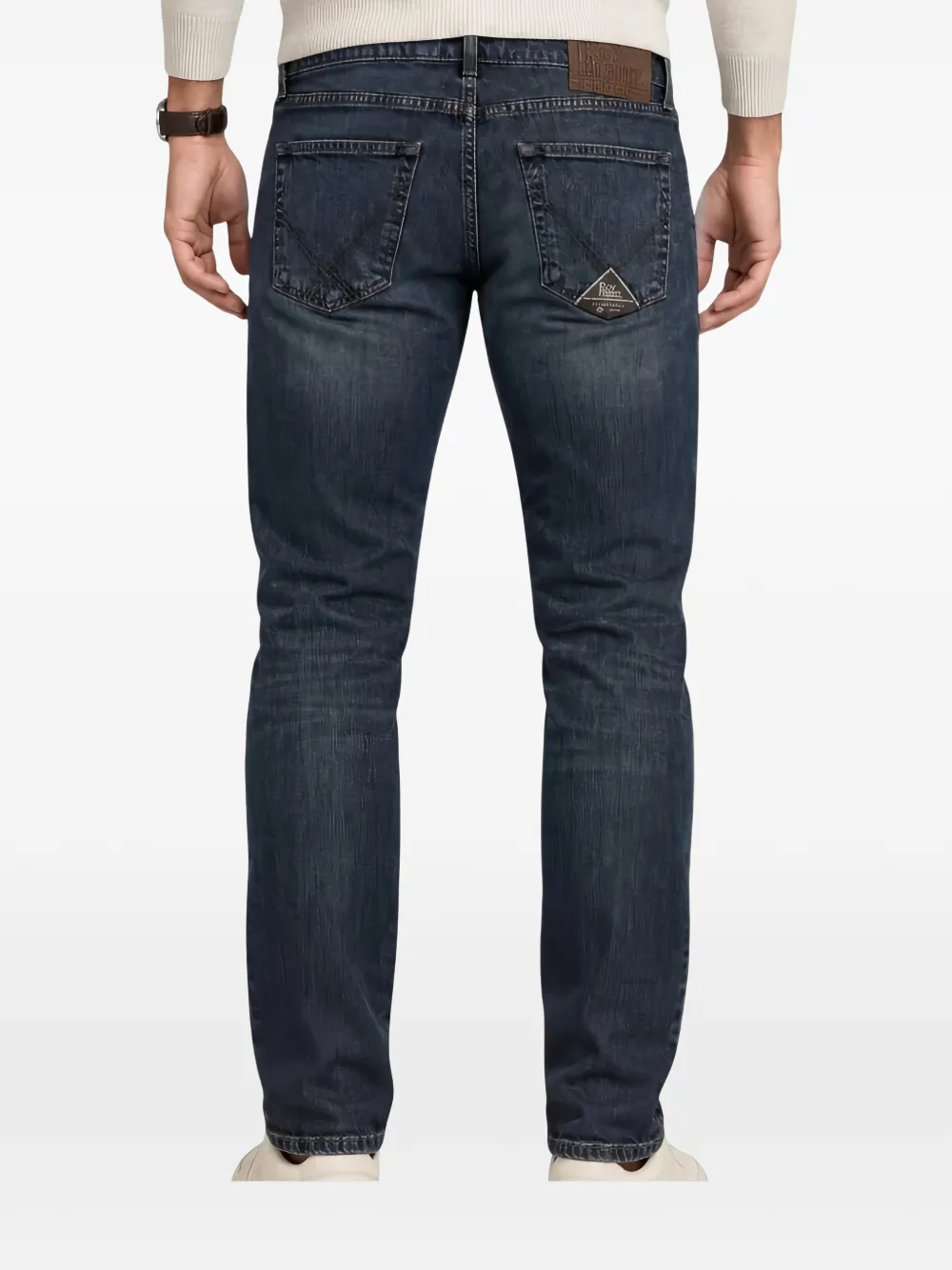 Roy Rogers whiskering-effect jeans Blauw