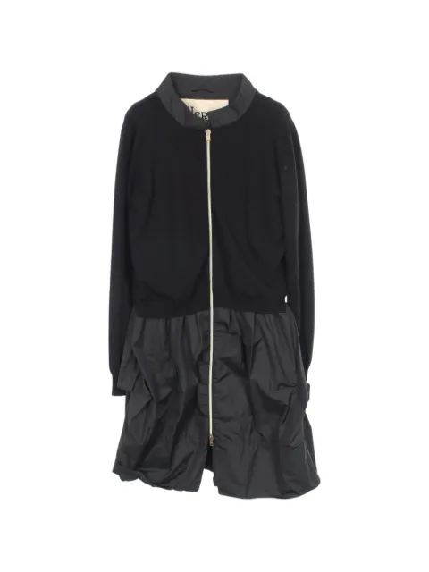 Herno 2000s knit-docking cardi-coat
