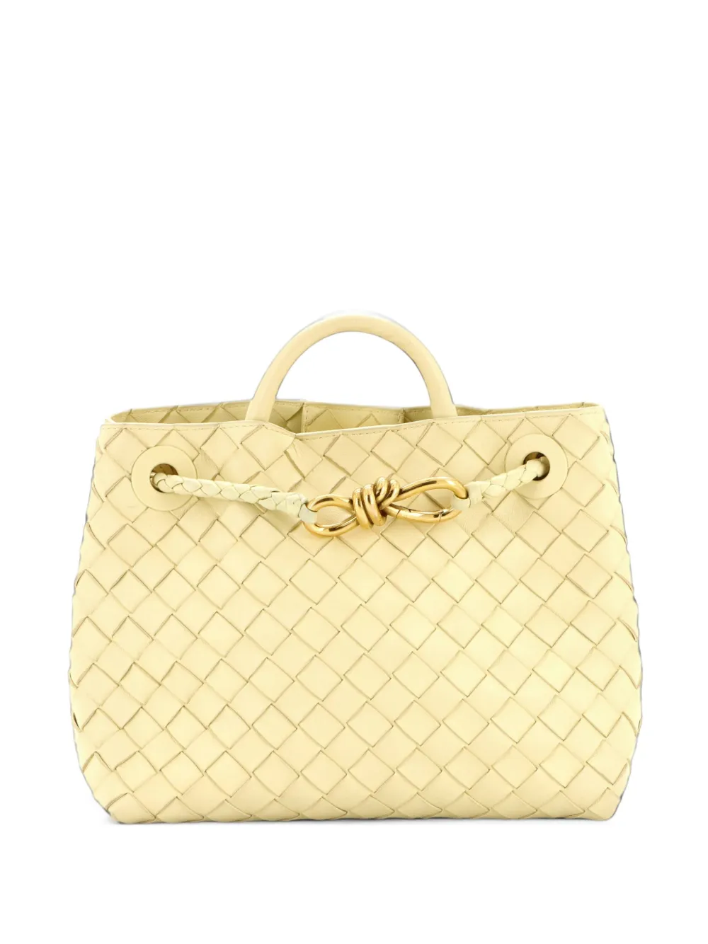 Bottega Veneta Pre-Owned Andiamo Top Handle Bag Intrecciato Nappa Small satchel - Giallo