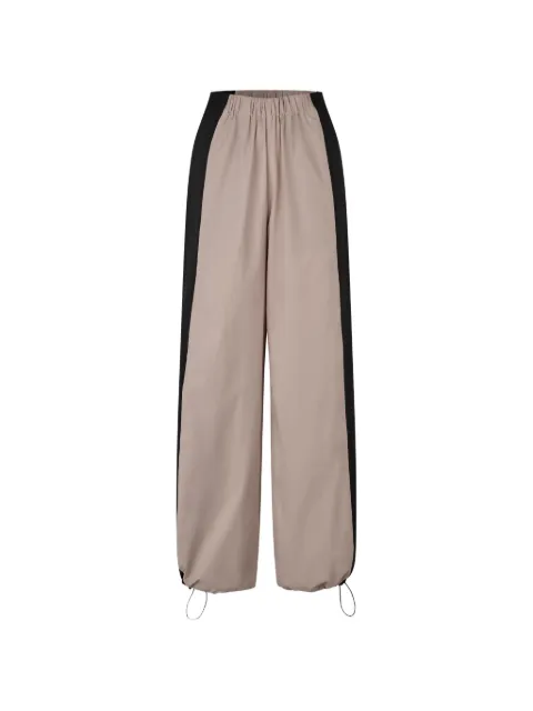 ROTATE BIRGER CHRISTENSEN colorblocked track pants beige
