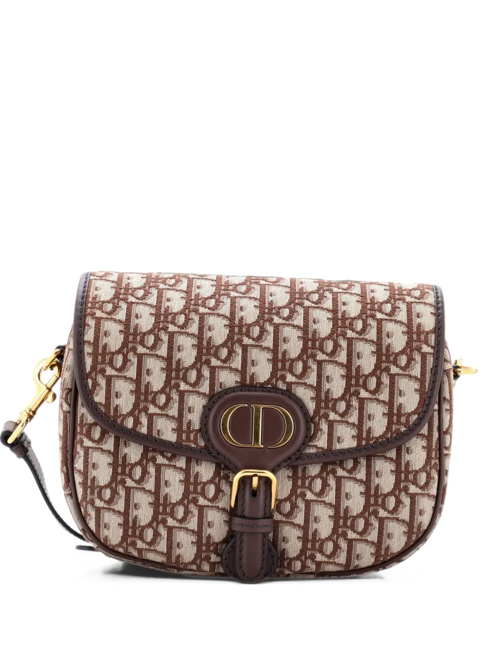Christian Dior Pre-Owned Bobby Flap Bag Oblique Canvas Medium crossbody bag - Brown