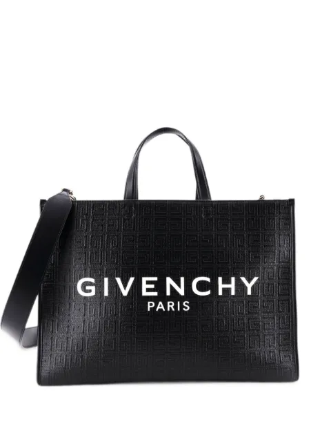 Givenchy Pre-Owned G- 4G Embossed Coated Canvas Medium tote bag