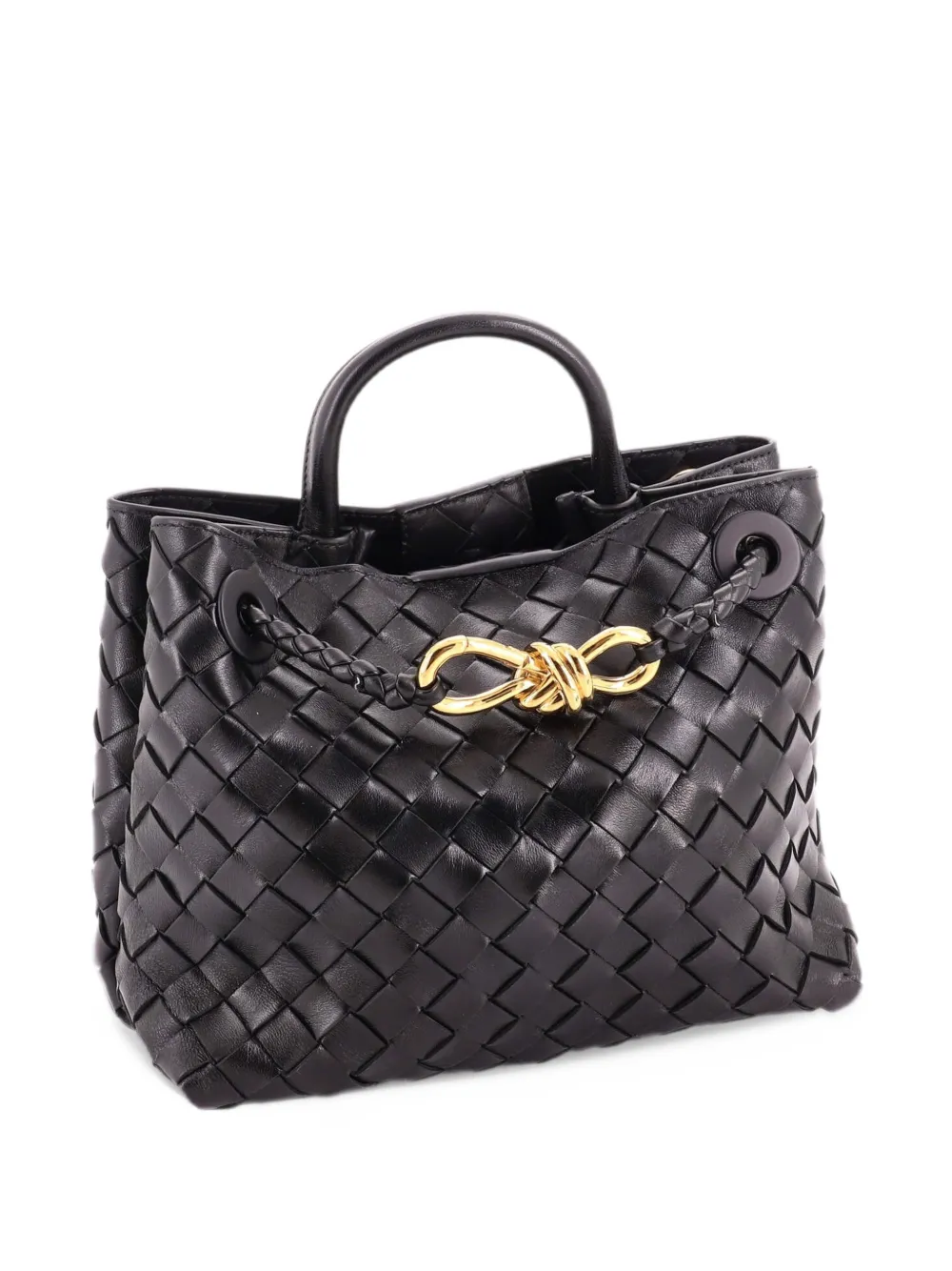 Bottega Veneta Pre-Owned Andiamo Top Handle Bag Intrecciato Nappa Small satchel - Black