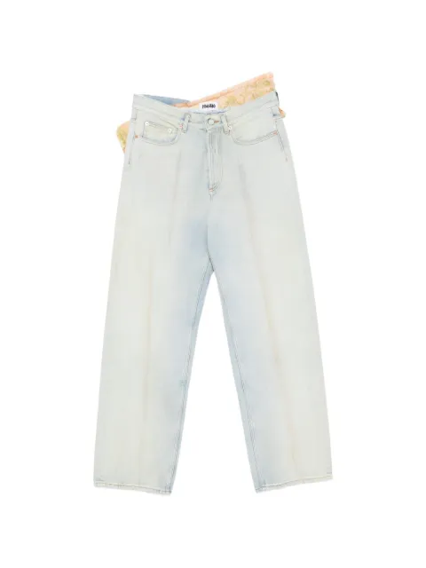 Magliano floral-jacquard panelled jeans