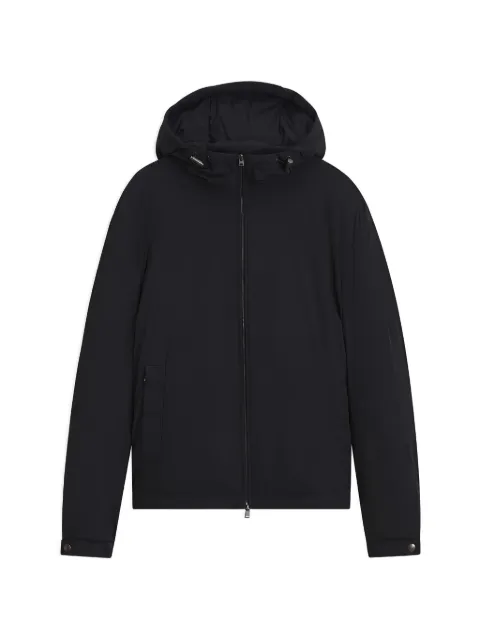 BOSS water-repellent short hooded jacket with down fill