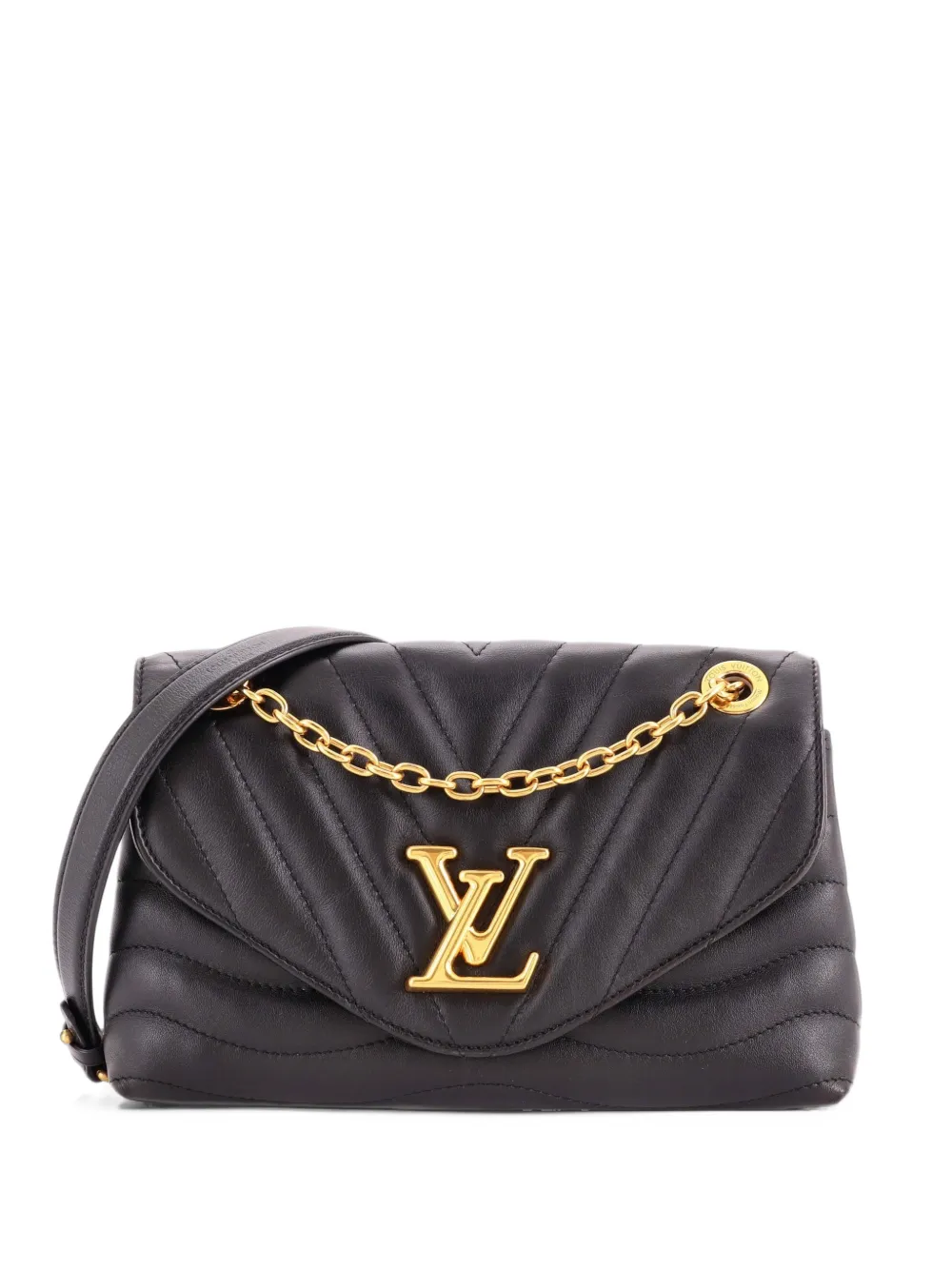 Louis Vuitton Pre-Owned New Wave Chain Bag NM Quilted Leather MM crossbody bag - Black