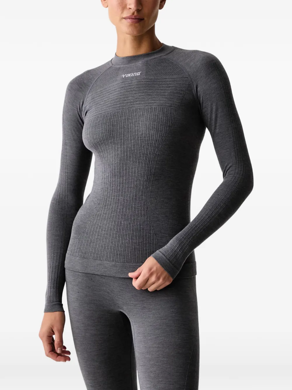 Viking ribbed-knit ski set (set of two) Grijs