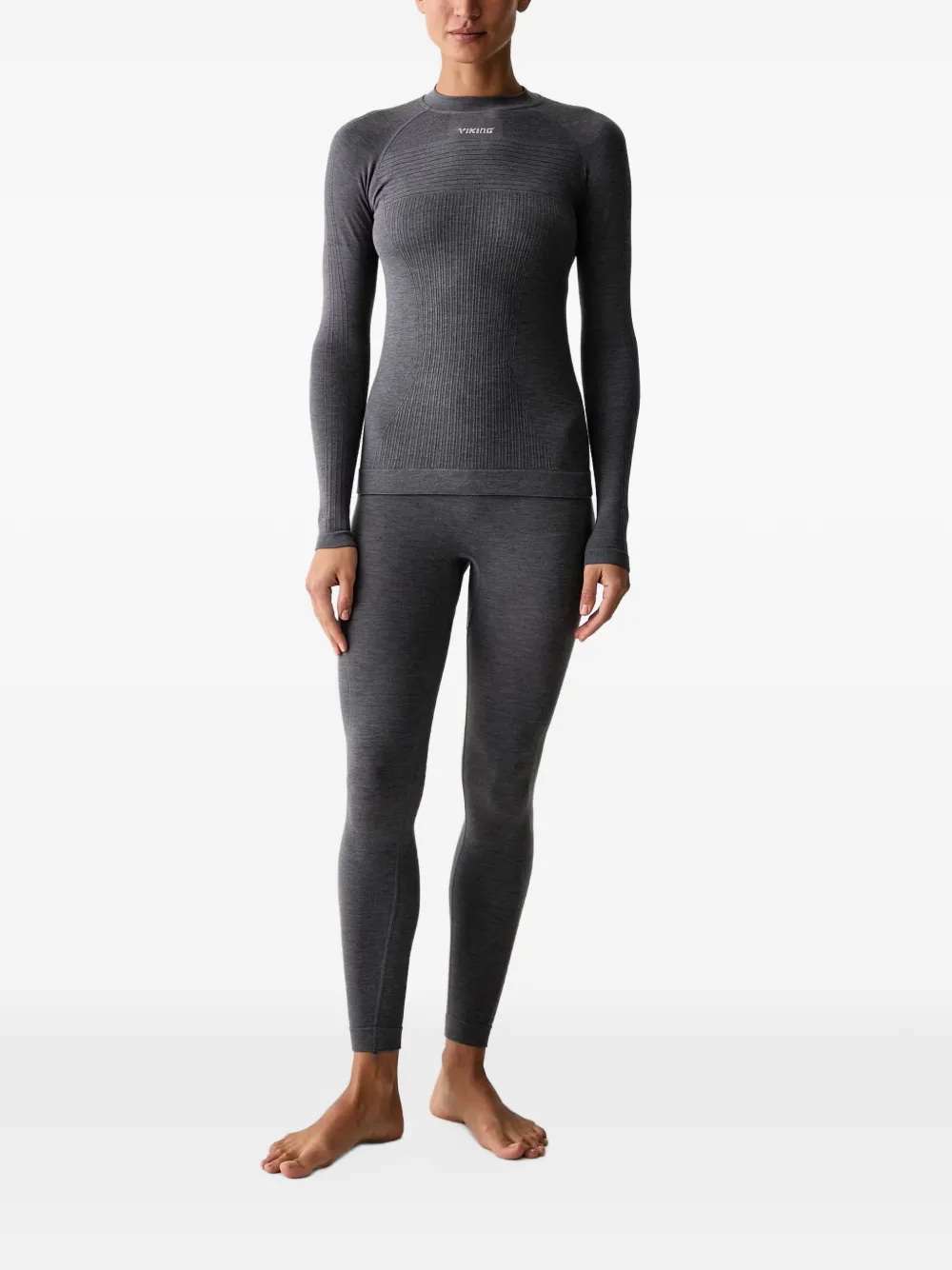 Viking ribbed-knit ski set (set of two) Grijs