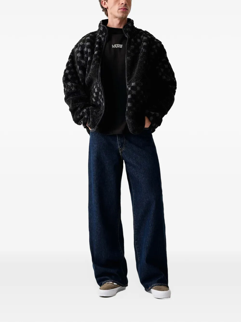 Vans nights high-pile jacket Zwart