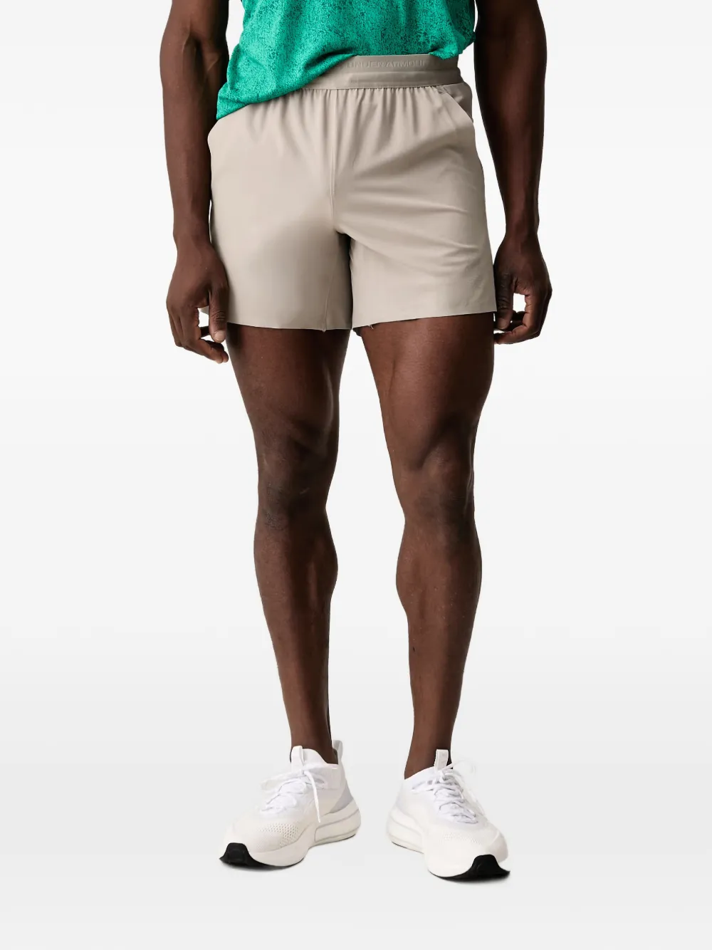 Under Armour UA 배니시 엘리트 로고 웨이스트밴드 쇼츠 | 뉴트럴 | Image 1