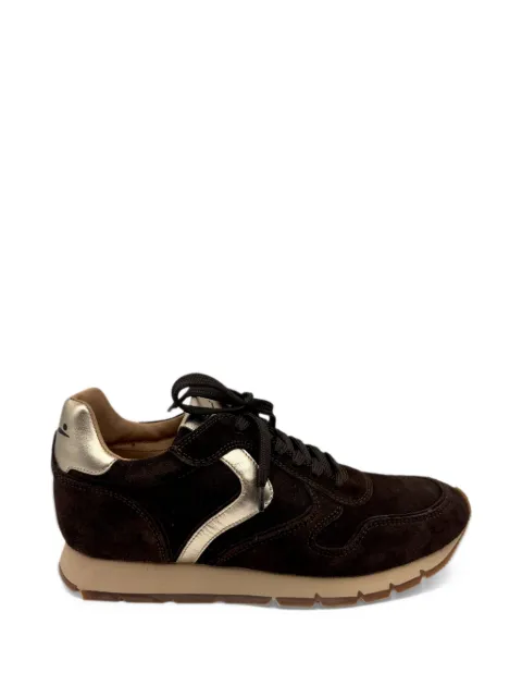Voile Blanche Julia metallic-trimmed suede sneakers