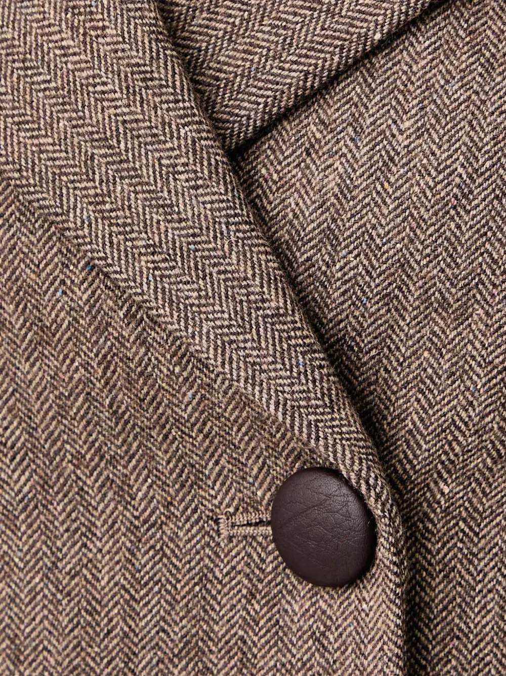 Armani Exchange herringbone double-breasted waistcoat Bruin