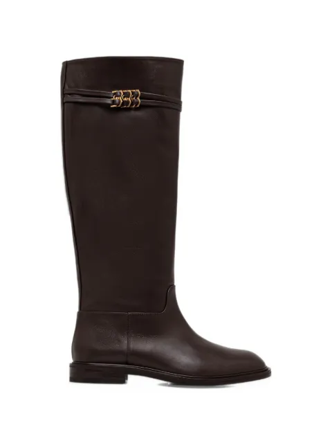 Baldinini logo-plaque leather boots
