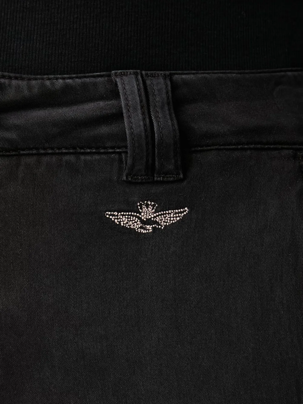 Aeronautica Militare patch-detail cargo pants Zwart