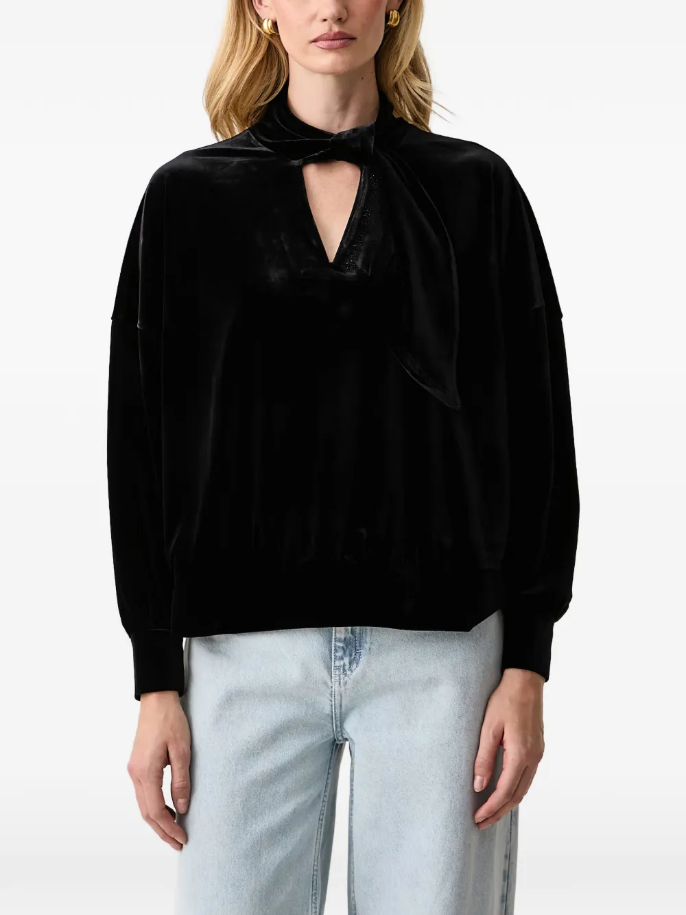 Armani Exchange velvet blouse - Nero