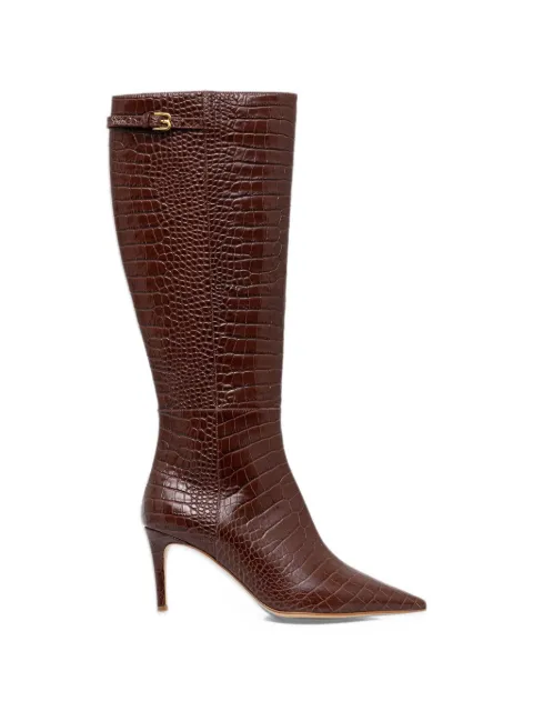 Baldinini crocodile-effect knee-high boots