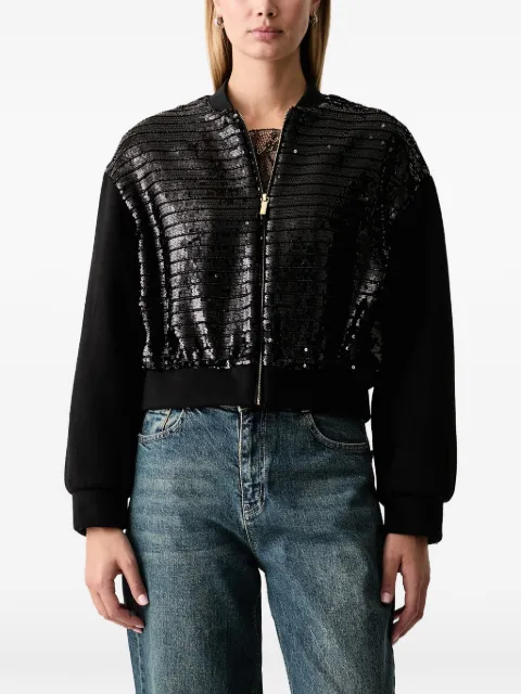 Armani Exchange chamarra bomber bordada con lentejuelas