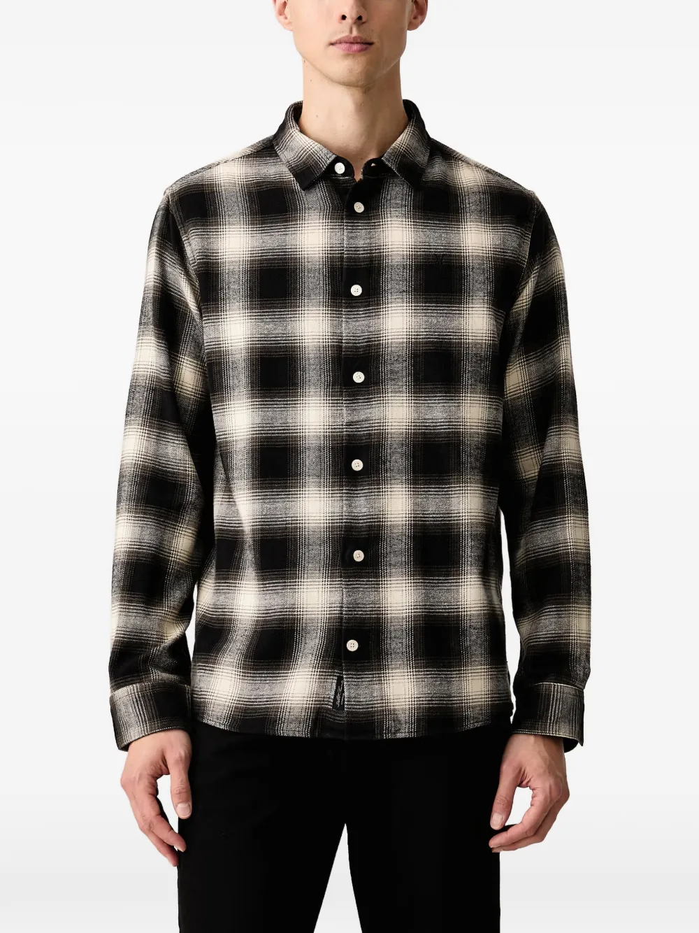 AllSaints baseline long-sleeve check shirt - Verde