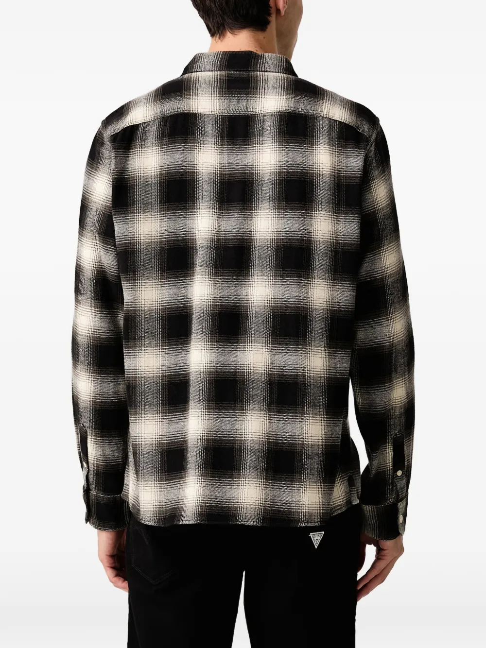 AllSaints baseline long-sleeve check shirt Groen