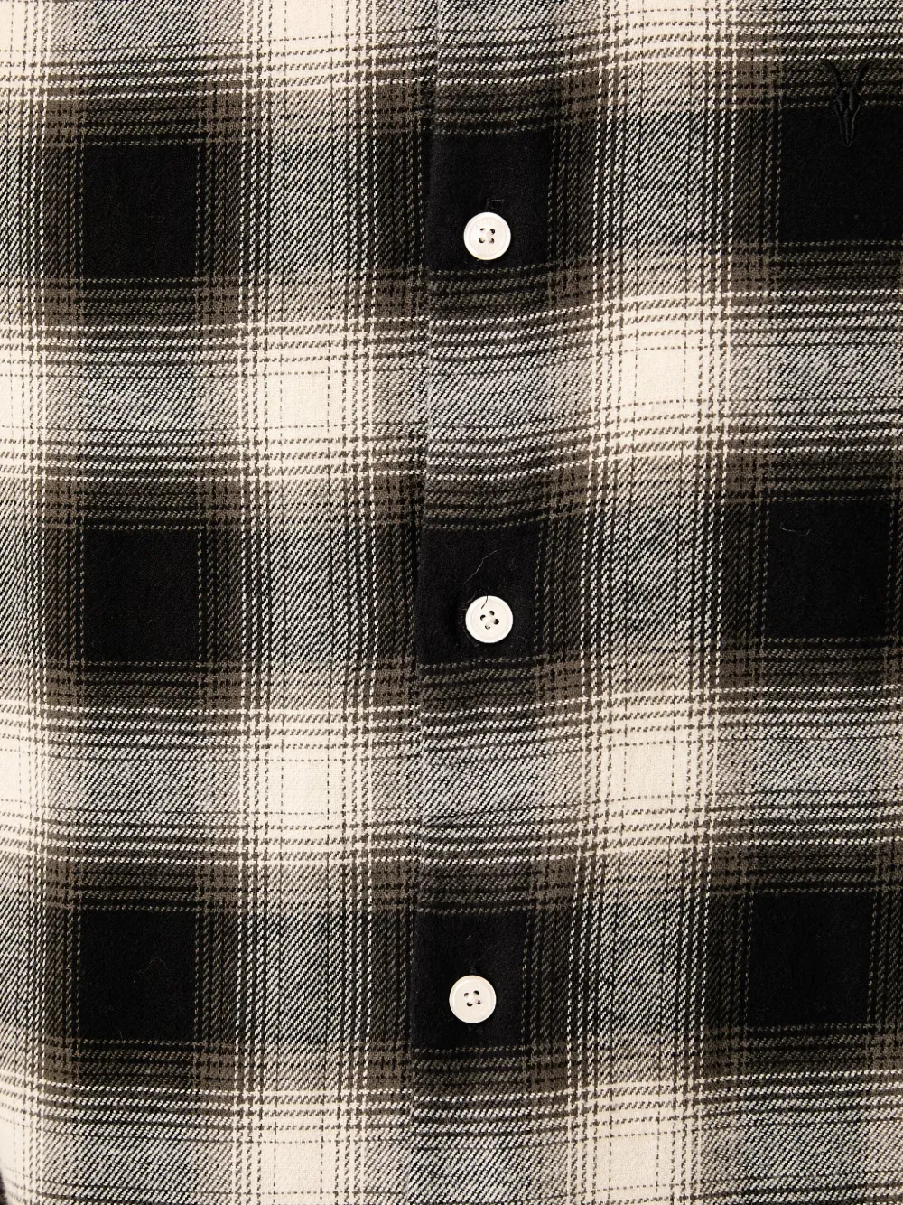 AllSaints baseline long-sleeve check shirt Groen