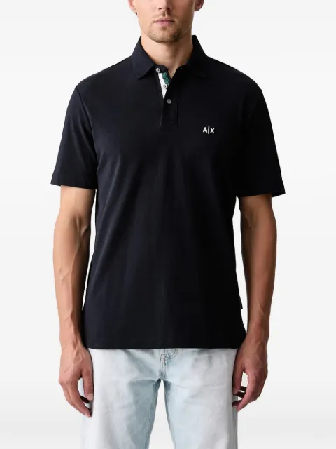 Armani Exchange logo-embroidered polo shirt