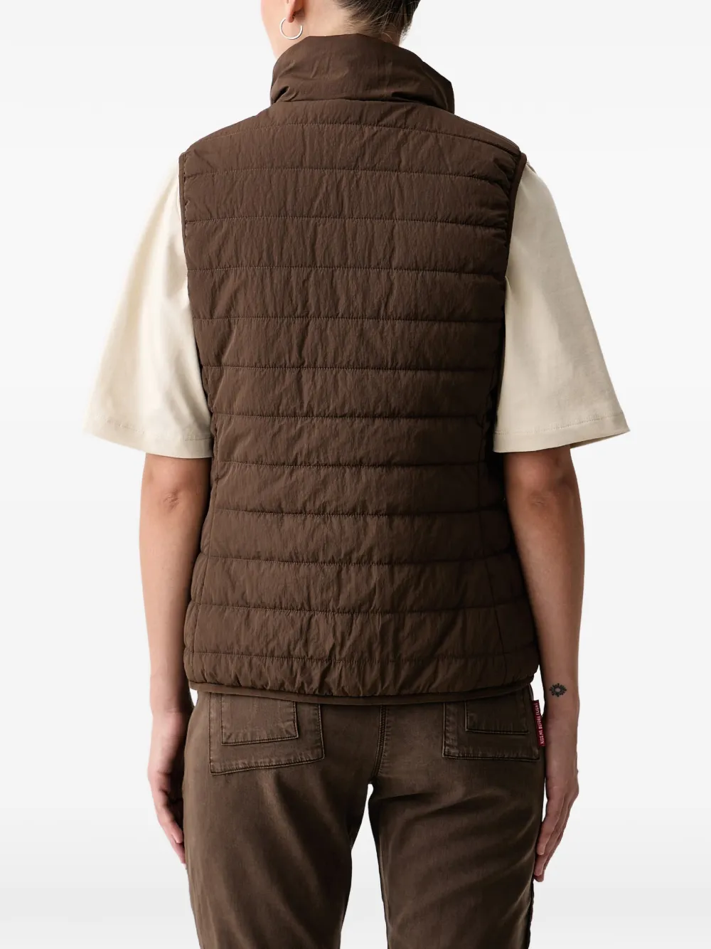 Aeronautica Militare reversible quilted gilet Blauw