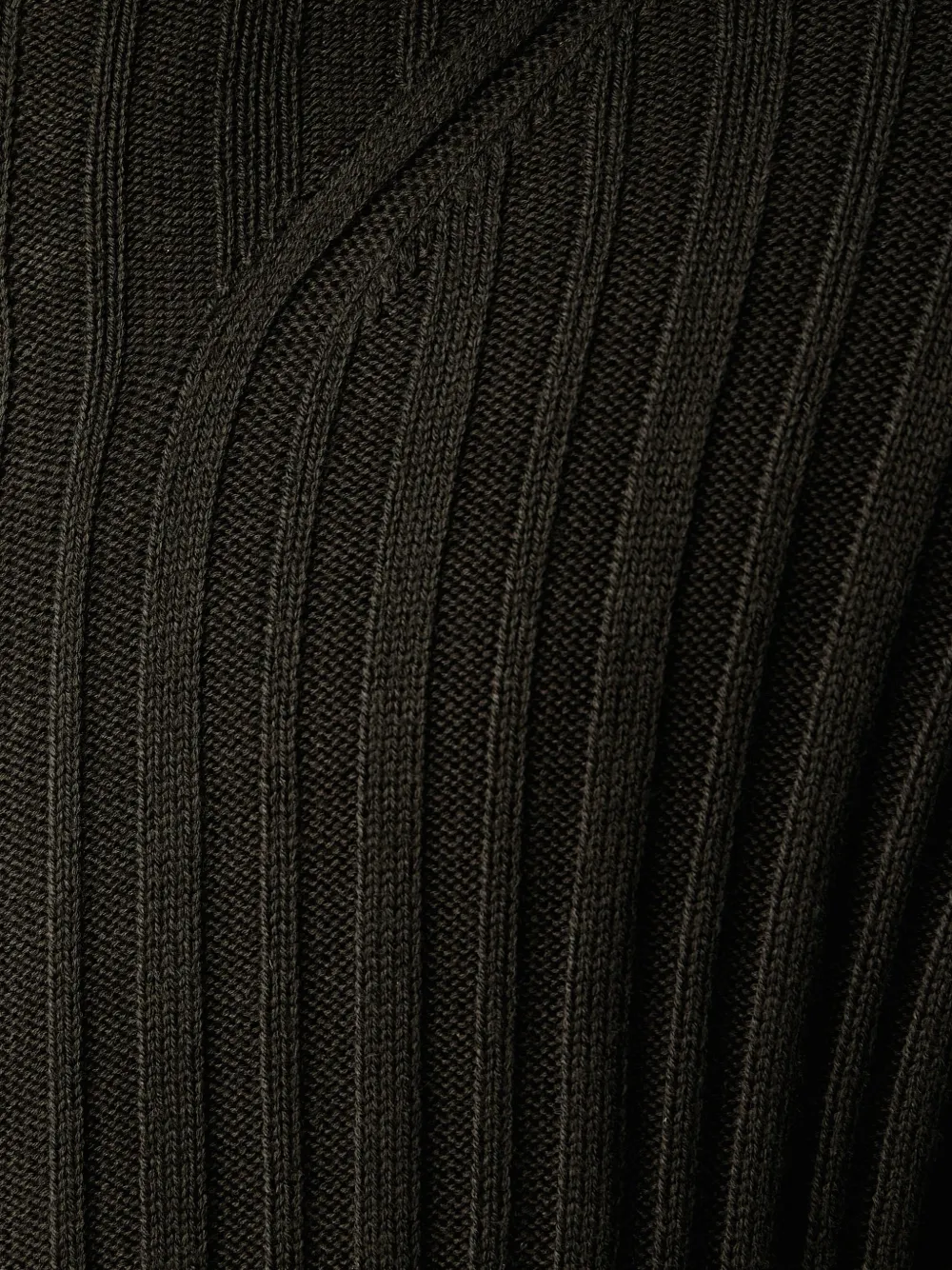 Armani Exchange ribbed-knit zip-up cardigan Groen