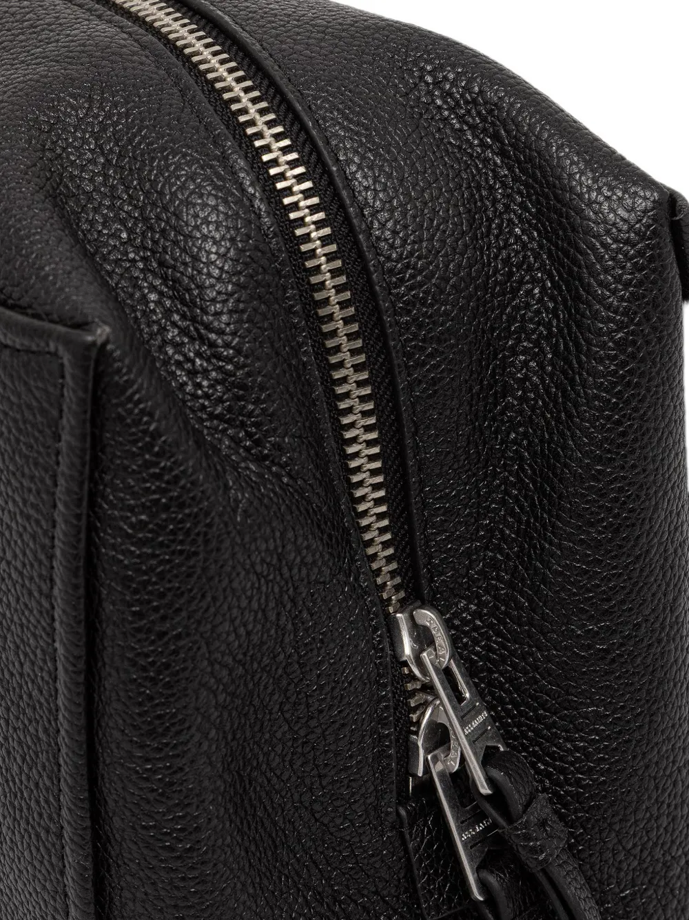 AllSaints grained-leather wash bag Zwart