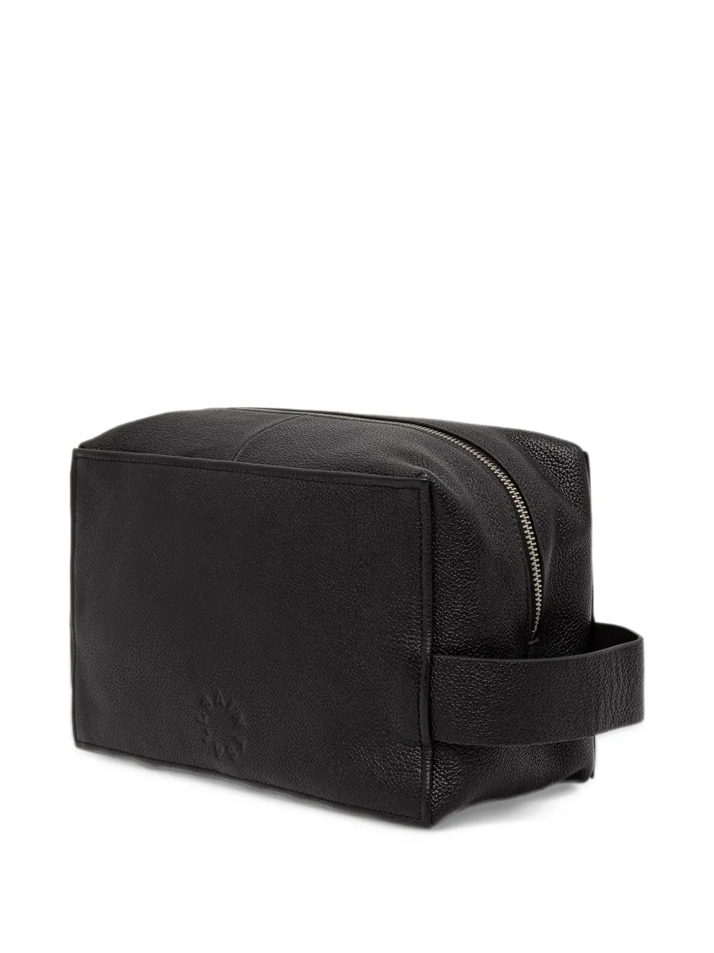 AllSaints grained-leather wash bag Zwart