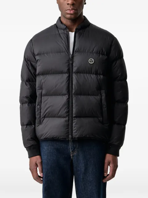 Armani Exchange quilted logo-patch jacket