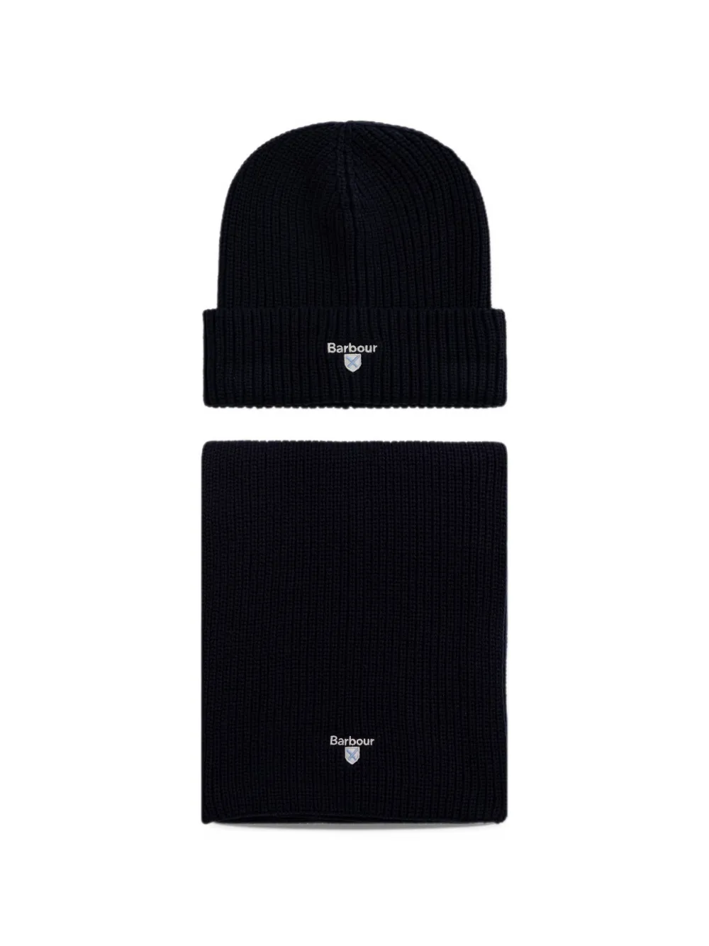 Barbour Cascade beanie & scarf gift set - Blu