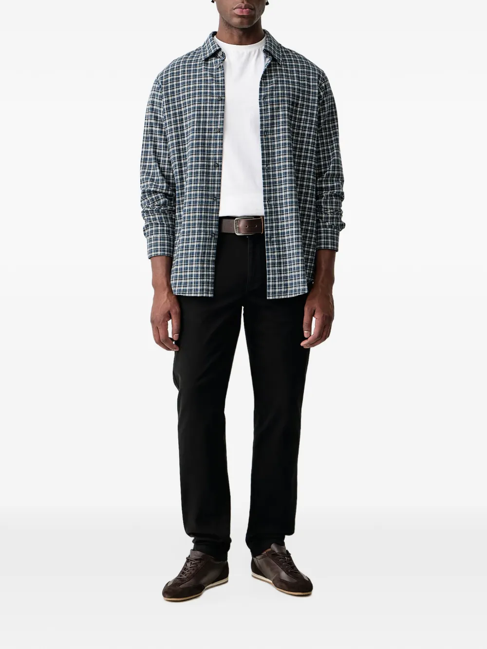 Armani Exchange logo-plaque chinos Zwart