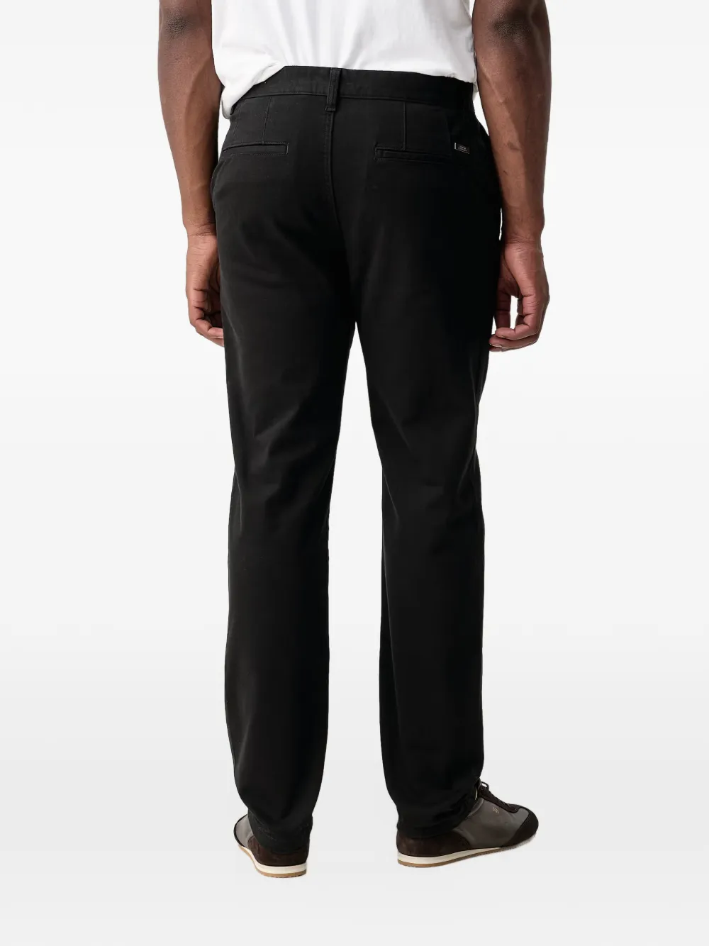 Armani Exchange logo-plaque chinos Zwart