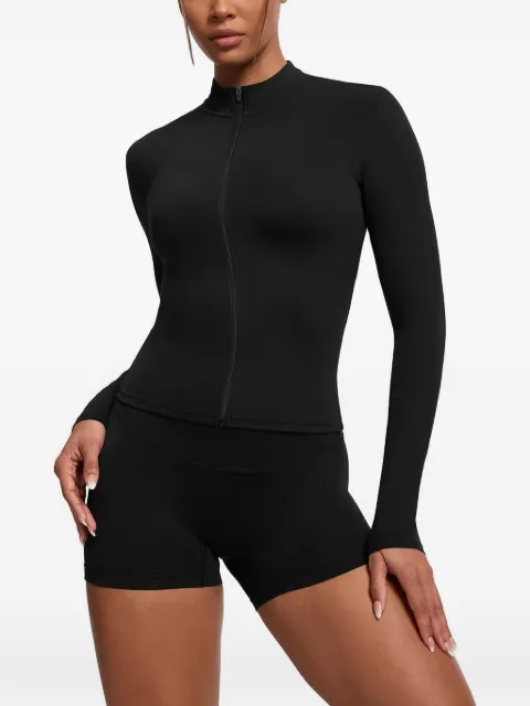 BetterMe high-neck zip-up cropped track jacket