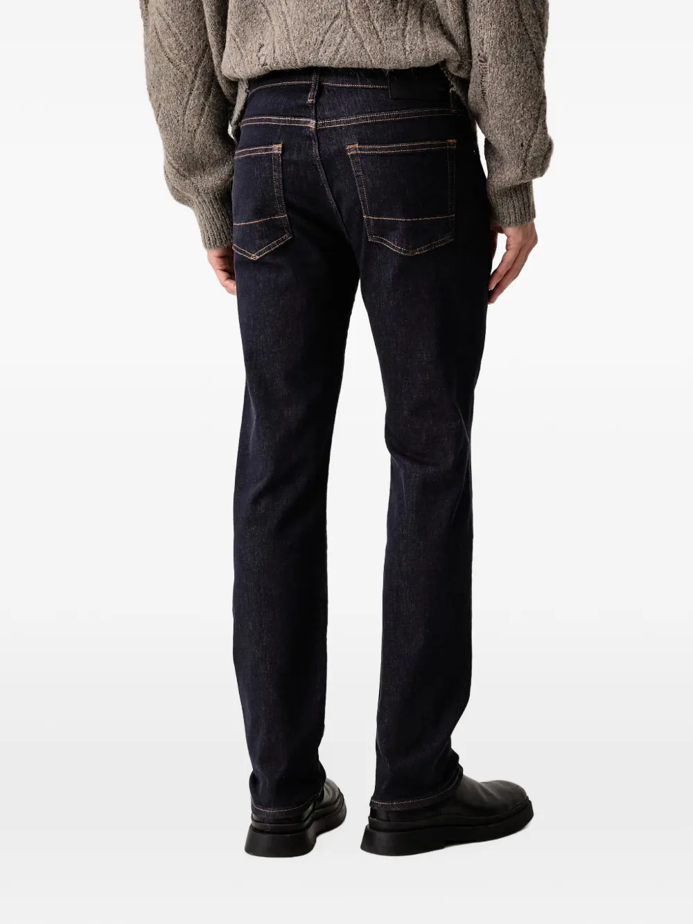 AllSaints contrast-stitch jeans Blauw
