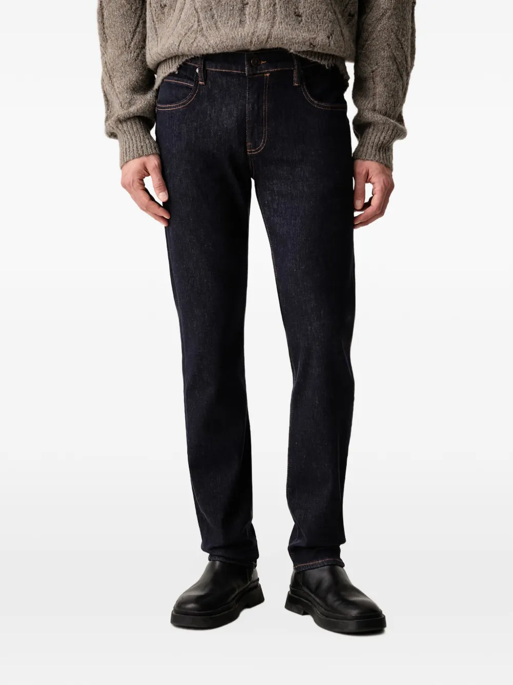 AllSaints contrast-stitch jeans - Blu